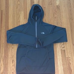 North face hooded quarter zip